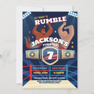 Invitación Lucha contra el anillo de lucha contra la lucha de