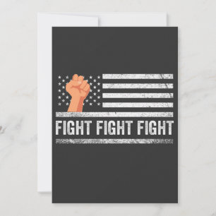 Invitación Lucha contra Trump Bandera Estadounidense Patrióti