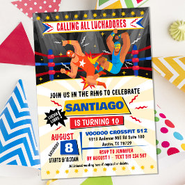 Invitación Lucha libre mexicana lucha por cumpleaños