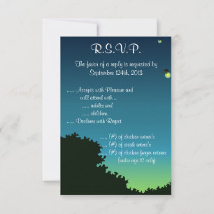 Invitación Luciérnagas de 3,5 x 5 R.S.V.P. / Mason Jar