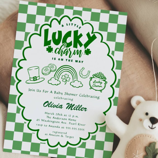 Invitación Lucky Charm Baby Shower Invitation (Subido por el creador)