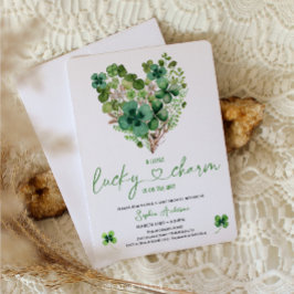 Invitación Lucky Charm Baby Shower Shamrock Clover