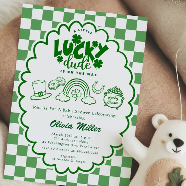 Invitación Lucky Dude Baby Shower Invitation (Subido por el creador)