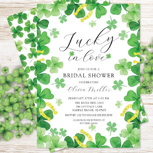 Invitación Lucky In Love Bridal Shower