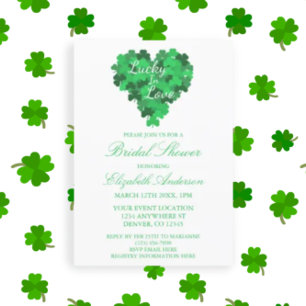 Invitación Lucky In Love Bridal Shower