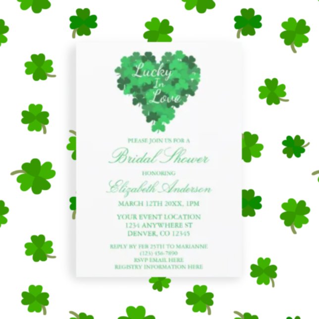 Invitación Lucky In Love Bridal Shower (Subido por el creador)