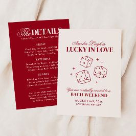 Invitación Lucky In Love Casino Bachelorette Weekend