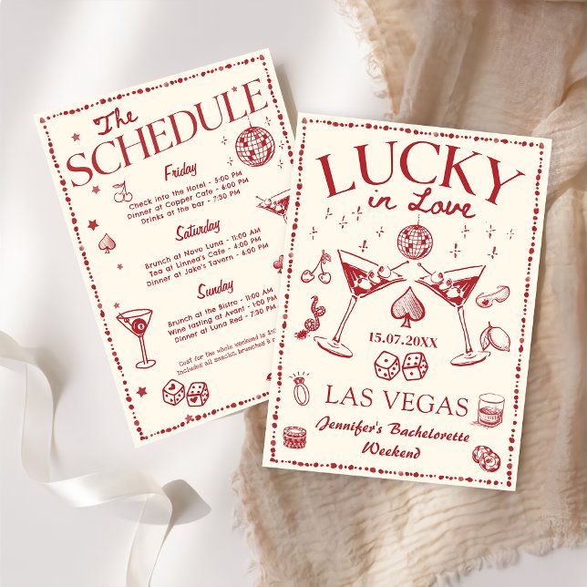 Invitación Lucky In Love Casino Bachelorette Weekend (Subido por el creador)