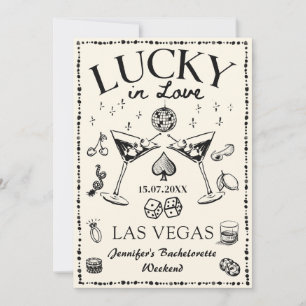 Invitación Lucky In Love Casino Bachelorette Weekend