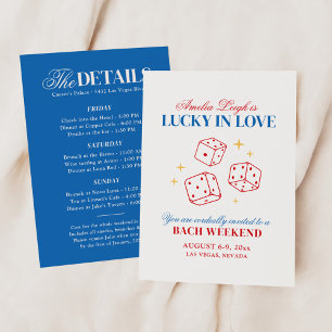 Invitación Lucky In Love Casino Fin de Semana de Despedida de