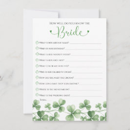 Invitación Lucky in Love How Well Do You Know the Bride Game