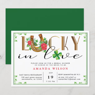 Invitación Lucky In Love Irish Bridal Shower