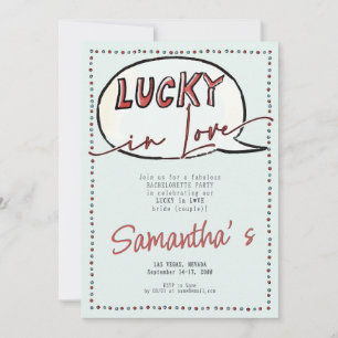 Invitación Lucky In Love Las Vegas Casino Modern Bachelorette