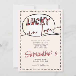 Invitación Lucky In Love Vegas Casino Modern Bachelorette