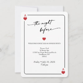 Invitación Lucky in Love Wedding Night Before Card