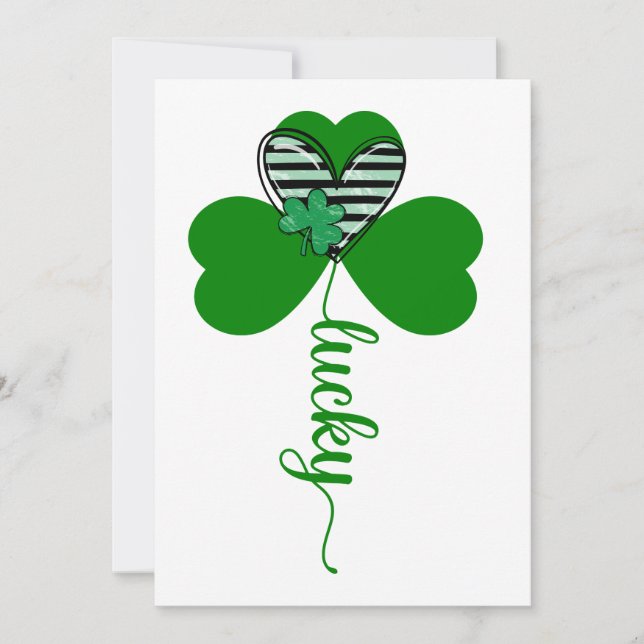 Invitación Lucky Irish St Patrick's Day Flower (Anverso)