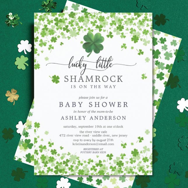 Invitación Lucky Little Shamrock Baby Shower (Subido por el creador)