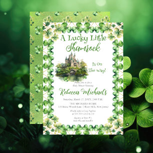 Invitación Lucky Little Shamrock St. Patrick's Baby Shower