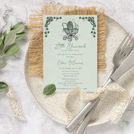 Invitación Lucky Little Shamrock St Patrics Baby Shower