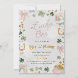 Invitación Lucky One 1st Birthday Invitation