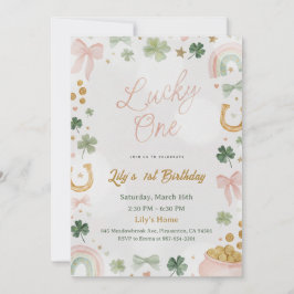 Invitación Lucky One 1st Birthday Invitation