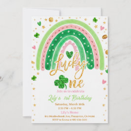 Invitación Lucky One 1st Birthday Invitation