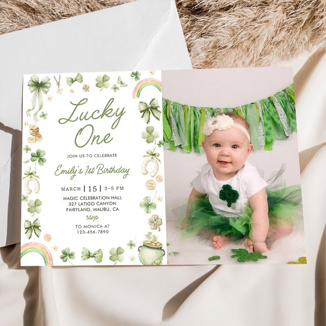 Invitación Lucky One 1st Birthday St Patrick's Day Invitation (Subido por el creador)