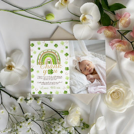 Invitación Lucky One Birthday Photo Thank You Card