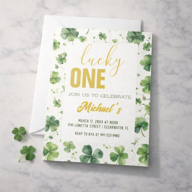 Invitación Lucky One | Cumpleaños del Día de San Patricio (Subido por el creador)