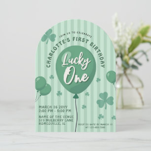 Invitación Lucky One cumpleaños Día de San Patricio Globo