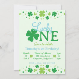 Invitación Lucky One First 1st Birthday Party