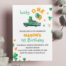 Lucky One Green Four Leaf Clover Birday