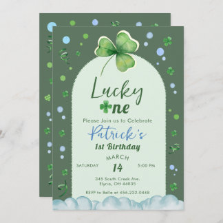Invitación Lucky One St Patrick Boy Birthday