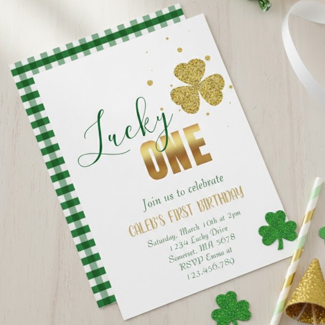 Invitación Lucky ONE St Patrick’s Day 1st Birthday (Subido por el creador)