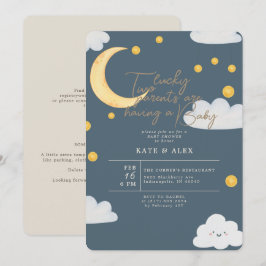 Invitación Lucky St Patrick's Boy Blue Baby Shower