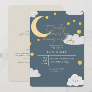 Invitación Lucky St Patrick's Boy Blue Baby Shower