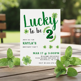 Invitación Lucky to be St Patrick's Day Kids Birthday Party