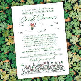 Invitación Lucky Wildflowers Milestone Birday Card Shower