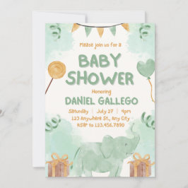 Invitación lúdica a la Baby Shower de los animales