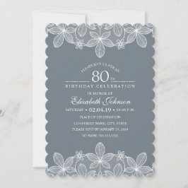 Invitación Lugar creativo de la fiesta de cumpleaños 80 de Bl