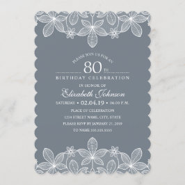 Invitación Lugar creativo de la fiesta de cumpleaños 80 de Bl