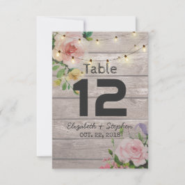 Invitación Lugar de Asiento de Boda Floral Mesa Número / Acom