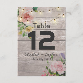 Invitación Lugar de Asiento de Boda Floral Mesa Número / Acom