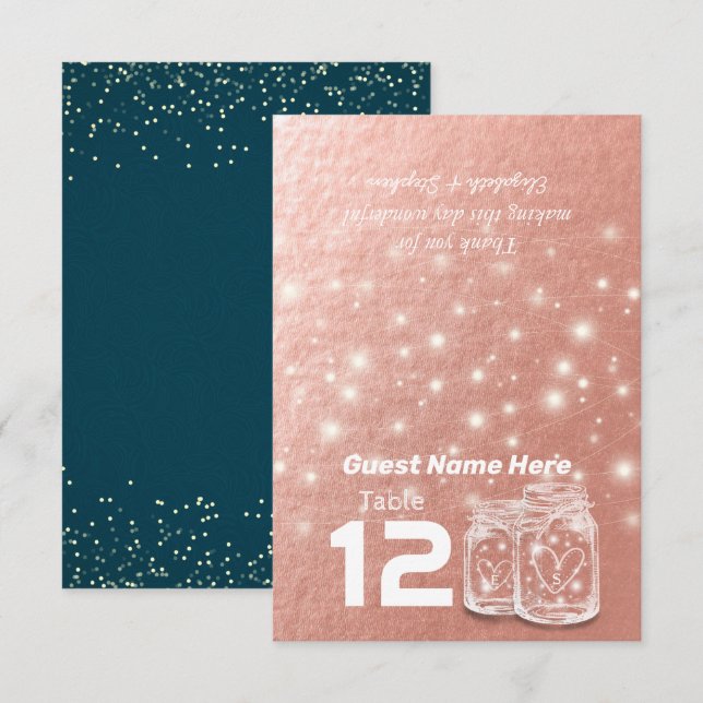 Invitación Lugar de Asiento de Boda Mesa de Acompañamiento Nú (Anverso / Reverso)