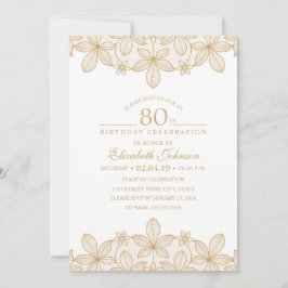 Invitación Lugar de oro único para la fiesta de cumpleaños nú