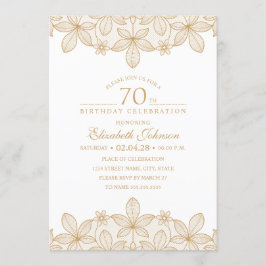 Invitación Lugar de oro único para la fiesta de cumpleaños nú