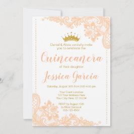 Invitación Lugar de príncipe y Purpurina princesa de oro Quin