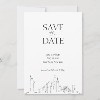 Invitación Lugar Guardar la Fecha - Nueva York