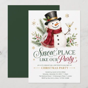 Invitación Lugar Nevado Como Nuestra Fiesta De Navidad
