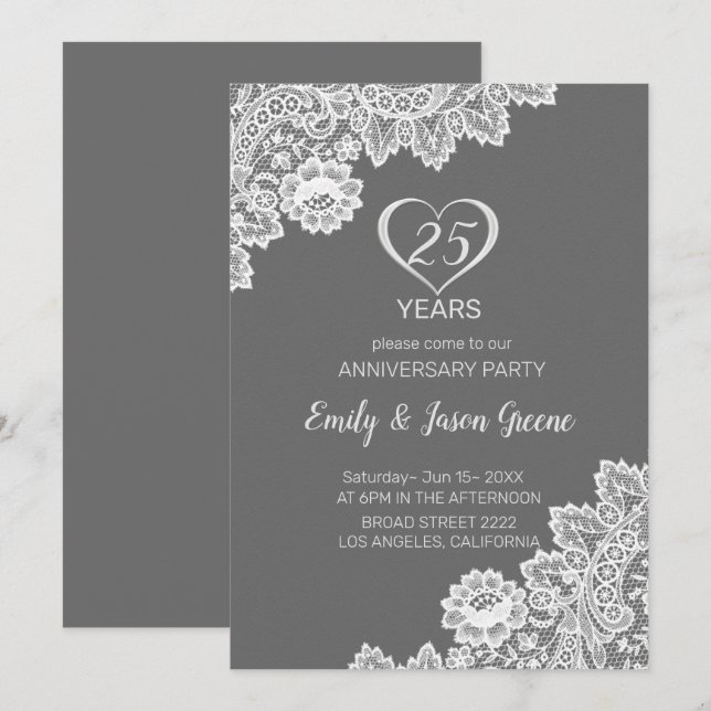 Invitación Lugar Y Rosas Florales Blancos (Anverso / Reverso)